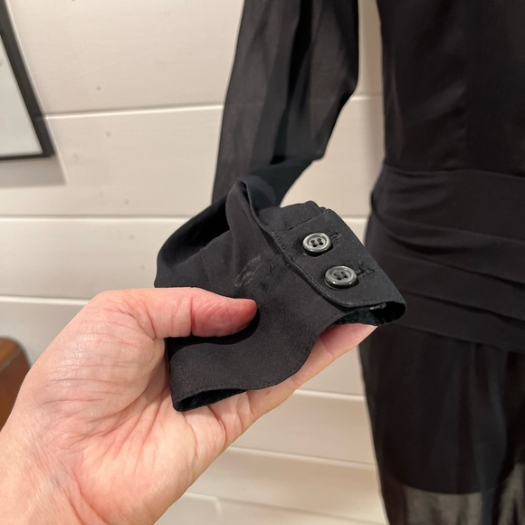 🖤 DUBUC • Black Sheer Tunic • Size 8 - Picture 3 of 9